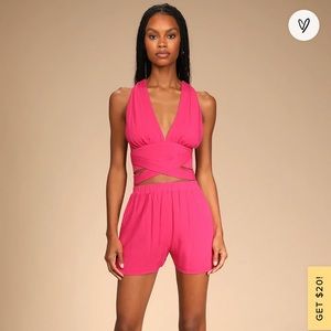 Bold and Beautiful Hot Pink Convertible Two-Piece Set